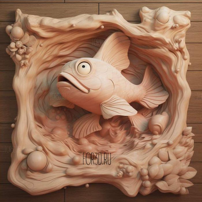 st Ponyo fish on the cliff anime 4 stl model for CNC