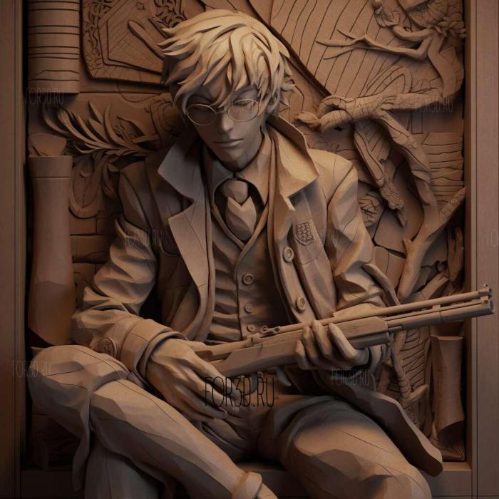 st Kensho Ono from Bungo Stray Dogs 3 stl model for CNC