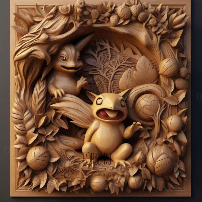 The Mystery is History Mysterious Pokmon Xfrom PokemonR 3 stl model for CNC