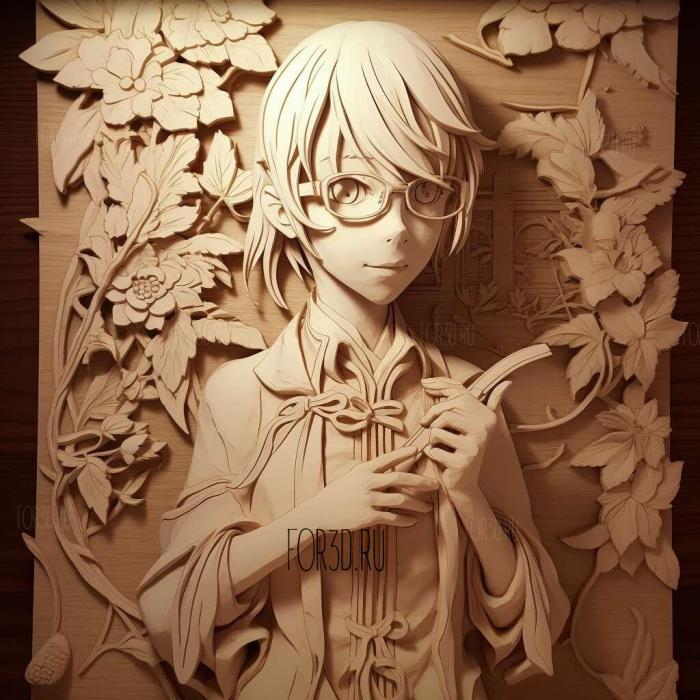 st Chiaki Omigawa from Bungo Stray Dogs 1 stl model for CNC