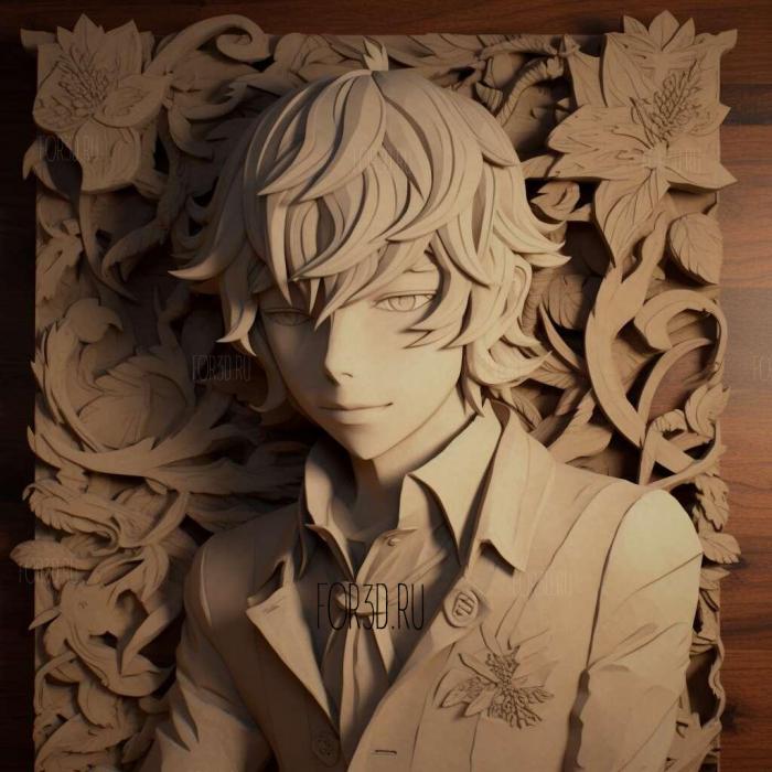 st Chiaki Omigawa from Bungo Stray Dogs 2 stl model for CNC