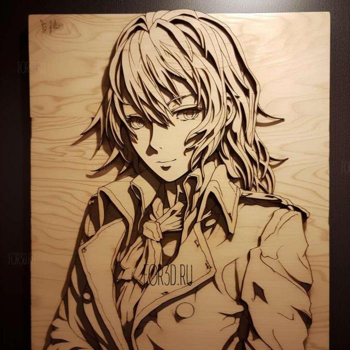 st Chiaki Omigawa from Bungo Stray Dogs 3 stl model for CNC