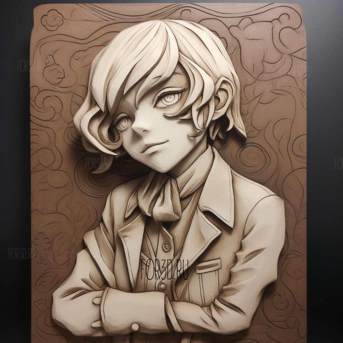 st Rie Takahara from Bungo Stray Dogs 1 stl model for CNC