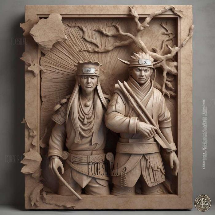 st Sakon and Ukon from Naruto 3 stl model for CNC