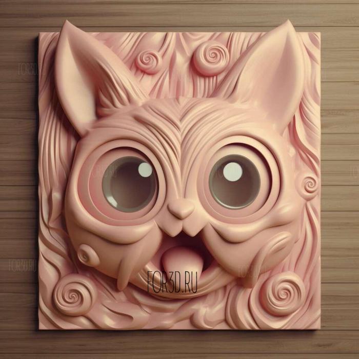 st Rough Tough Jigglypuff Purins Song Papas Song 4 stl model for CNC