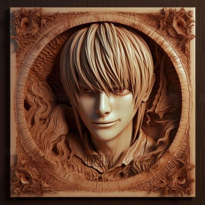 st Light Yagami Death Note FROM NARUTO 3 stl model for CNC