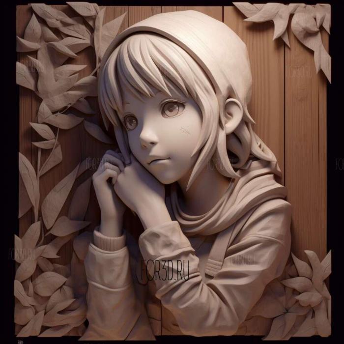 st Sumire Morohoshi from Bungo Stray Dogs 3 stl model for CNC