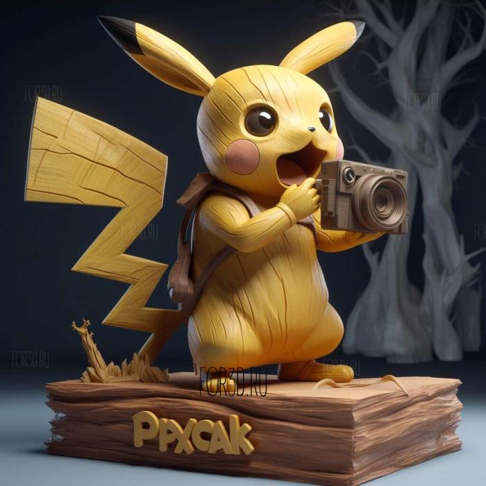 Pokmon Paparazzi Photo Op Pikachu 2 stl model for CNC
