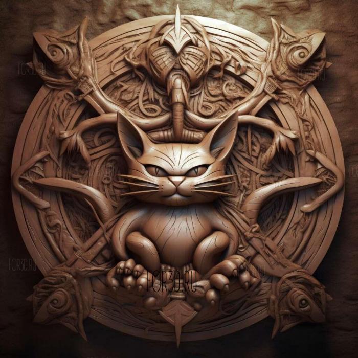 st Meowth Rules Lord Nyarths Island 4 stl model for CNC