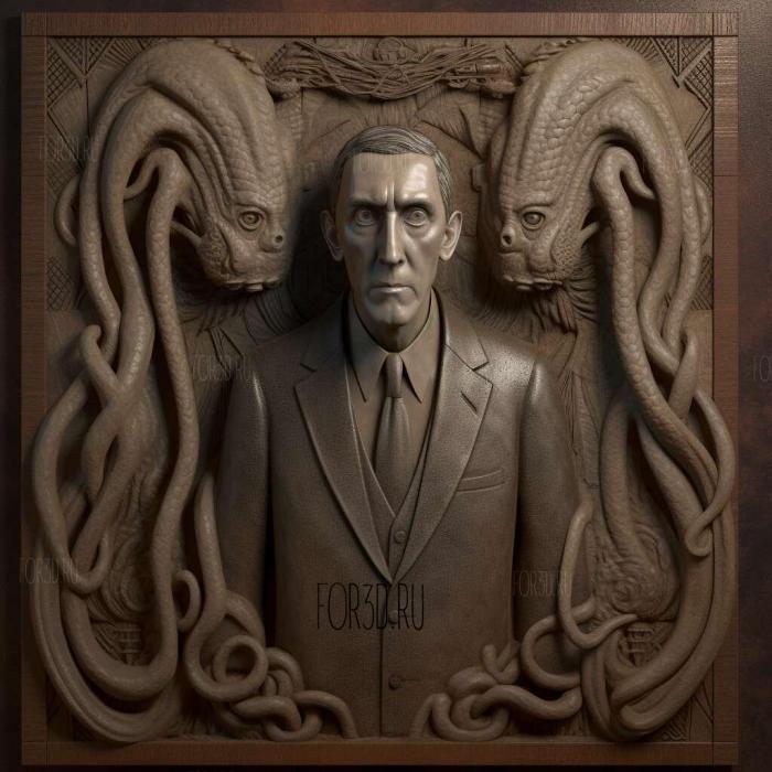 st Howard Phillips Lovecraft from Bungo Stray Dogs 3 stl model for CNC