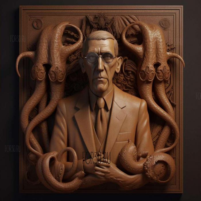 st Howard Phillips Lovecraft from Bungo Stray Dogs 4 stl model for CNC