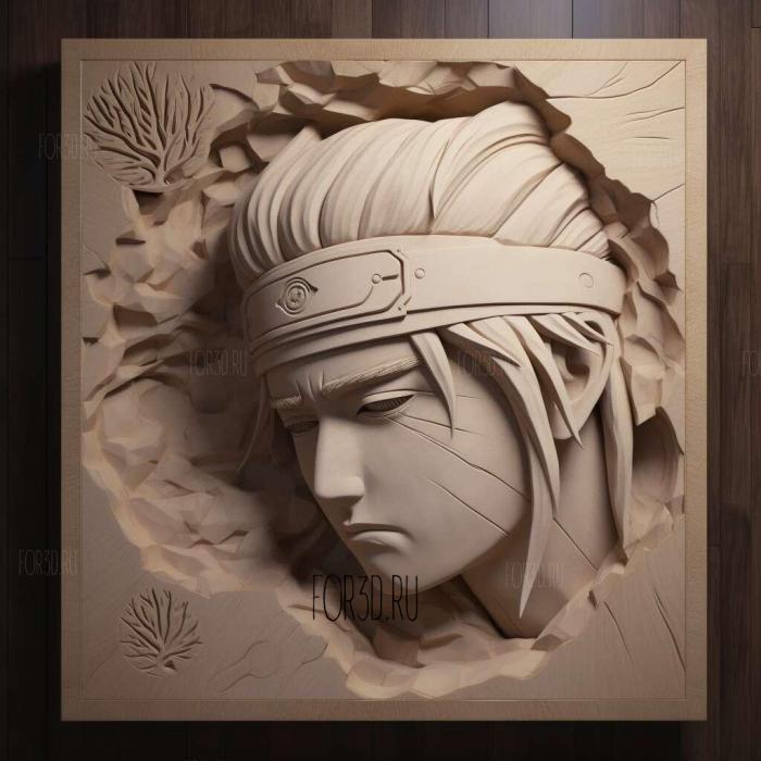 Sasuke IS Quiet FROM NARUTO 3 stl model for CNC