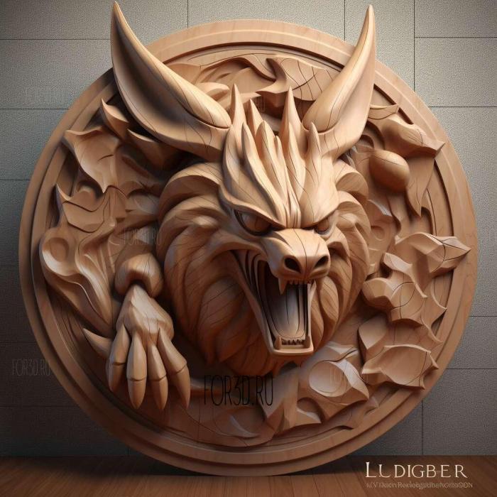 st LoLeader Strategy Lucario Wave Bomb of Anger 3 stl model for CNC