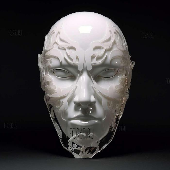 Glass Mask Suzue Miuchi 4 stl model for CNC