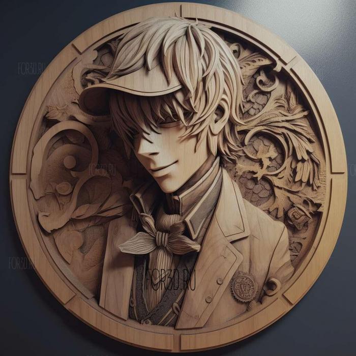 st Katai Tayama from Bungo Stray Dogs 1 stl model for CNC