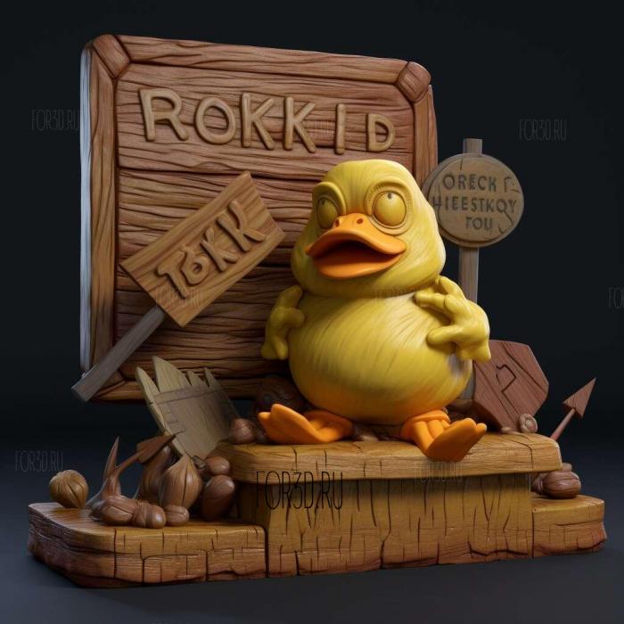 The Psyduck Stops Here The Koduck Roadblock 1 stl model for CNC