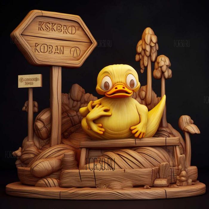 The Psyduck Stops Here The Koduck Roadblock 3 stl model for CNC