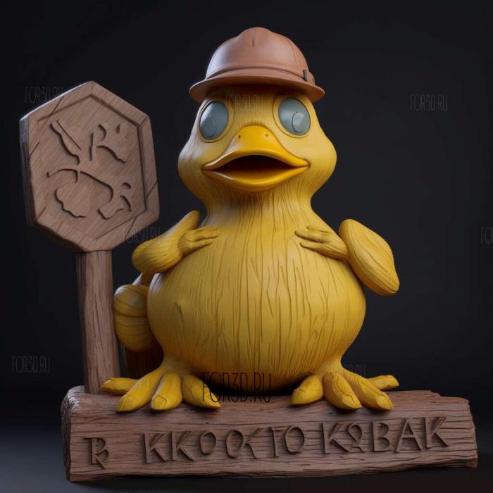 The Psyduck Stops Here The Koduck Roadblock 4 stl model for CNC