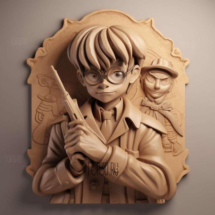 st Detective Conan Zero Enforcer anime 3 3d stl модель для ЧПУ