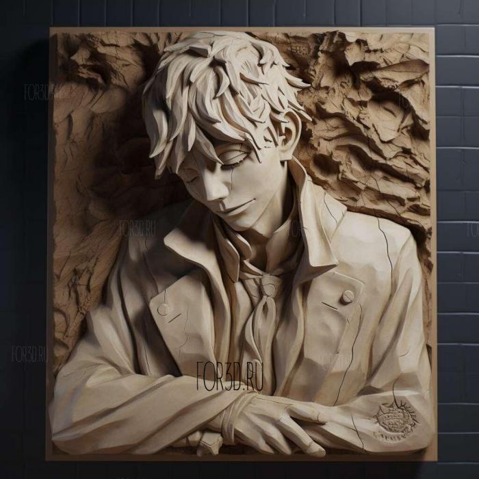 Yu Hayashi from Bungo Stray Dogs 2 stl model for CNC