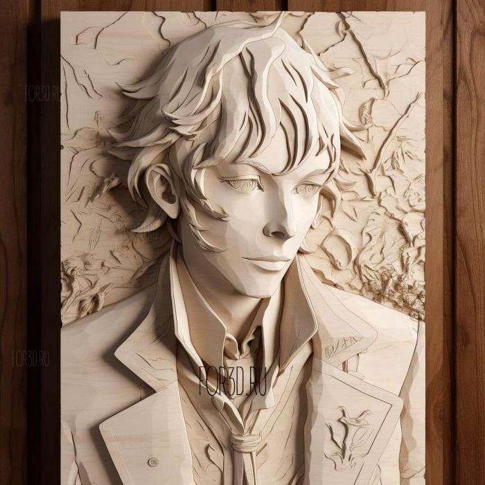 Yu Hayashi from Bungo Stray Dogs 3 stl model for CNC
