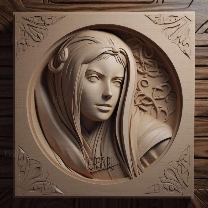 st Tsunade FROM NARUTO 4 stl model for CNC