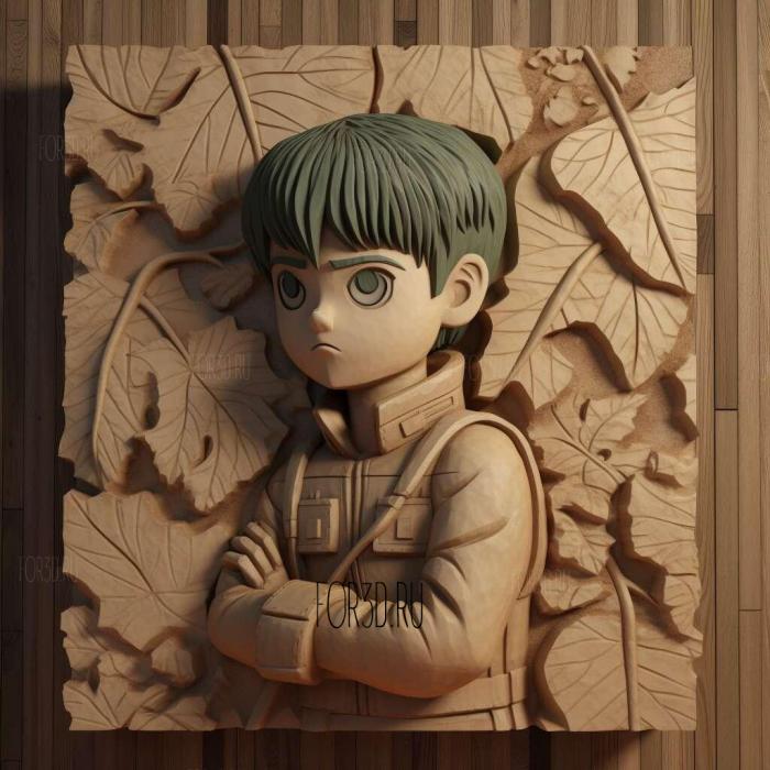 st Rock Lee FROM NARUTO 3 stl model for CNC