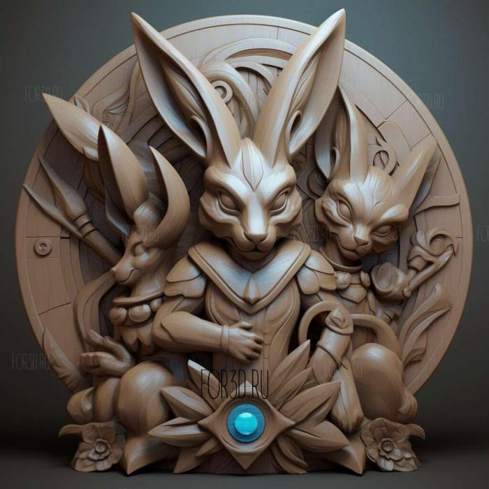 st Steeling Peace of Mind Gen and Lucario 2 stl model for CNC