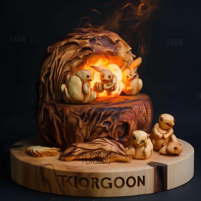 Pokmon Food Fight Burn Kabigon 3 3d stl модель для ЧПУ
