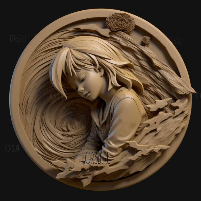 The wind is getting stronger anime 4 stl model for CNC