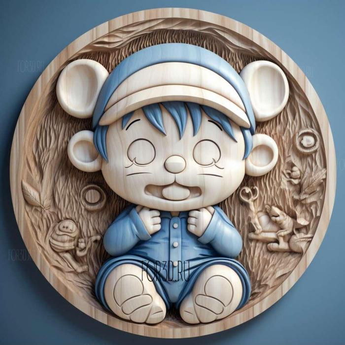st Stay close to me Doraemon 2 anime 3 stl model for CNC