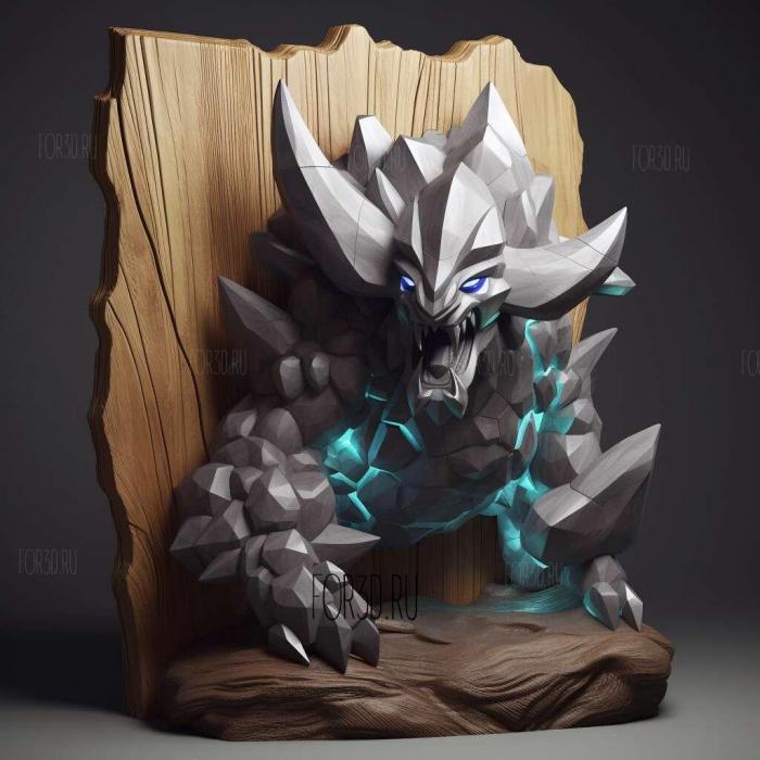 The Crystal Onix The Crystal Iwarkfrom Pokemon 3 stl model for CNC