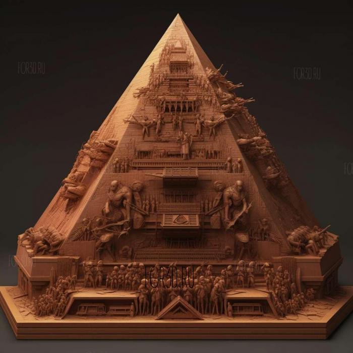 st A Pyramiding Rage Battle Pyramid Shinji VS Jindai 4 3d stl модель для ЧПУ