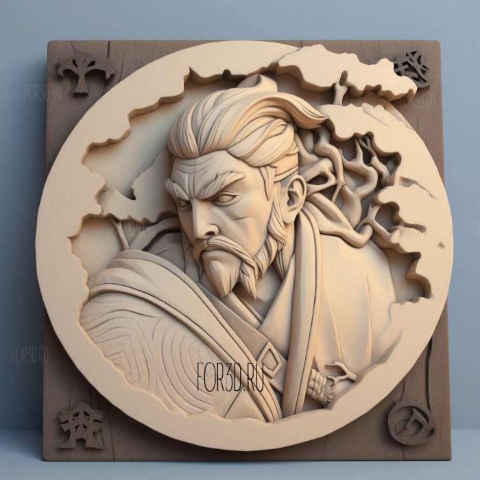 st Hanzo from Naruto 4 stl model for CNC