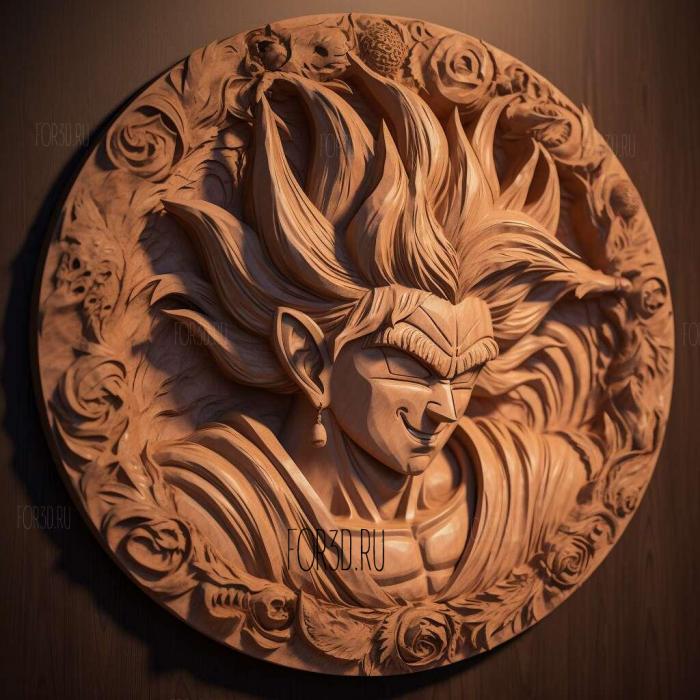 Goku FROM NARUTO 4 stl model for CNC