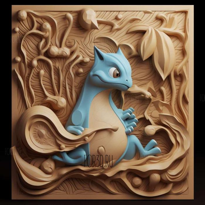 st Lapras of Luxury Laplaces Songfrom Pokemon 2 stl model for CNC