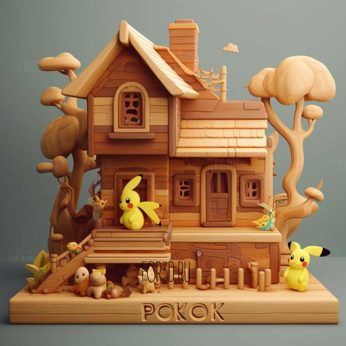 A Pok BLOCK Party Sing Pokmon Trick House 1 stl model for CNC