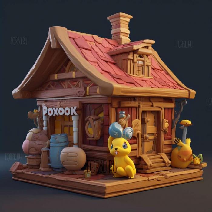 st A Pok BLOCK Party Sing Pokmon Trick Housefrom Pokemon 3 stl model for CNC