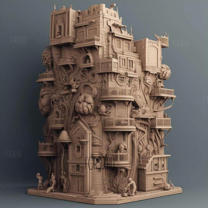 st The Tower of Terror Capture at the Pokmon Tower 2 stl model for CNC