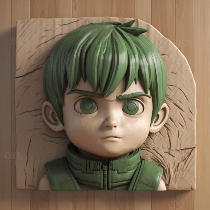 Rock Lee FROM NARUTO 1 stl model for CNC