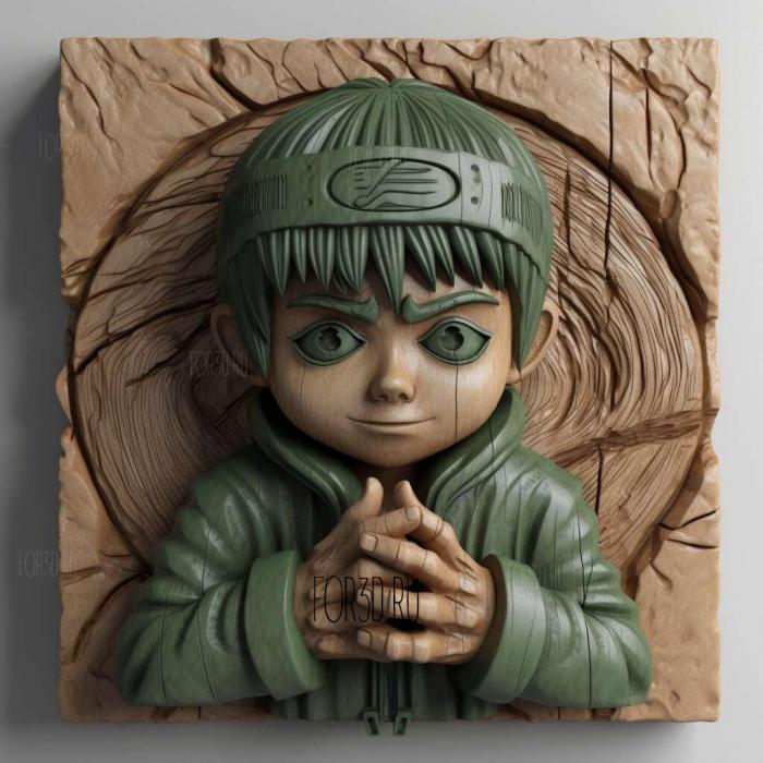 Rock Lee FROM NARUTO 2 stl model for CNC