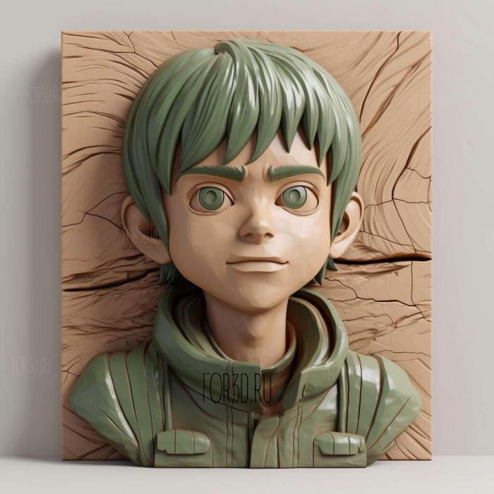 Rock Lee FROM NARUTO 4 stl model for CNC