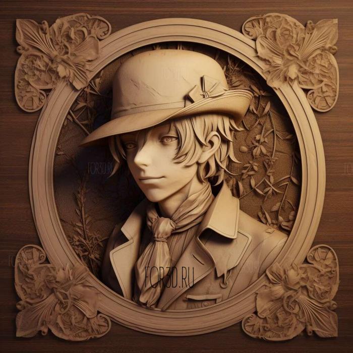 st Tatte Suehiro from Bungo Stray Dogs 2 stl model for CNC