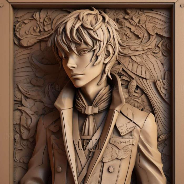 st Tatte Suehiro from Bungo Stray Dogs 3 stl model for CNC