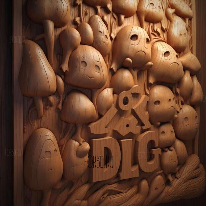 Dig Those Diglett Lots of Digdafrom Pokemon 1 stl model for CNC