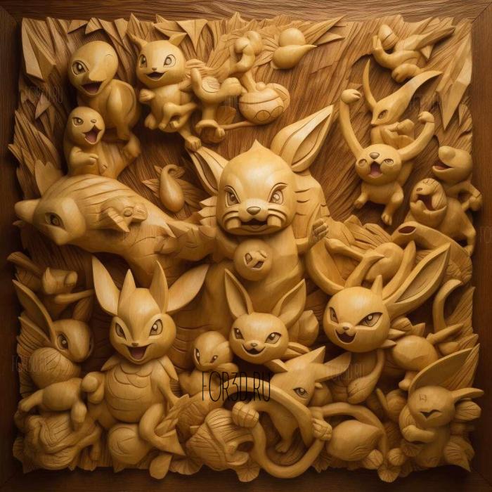 st A Breed Stampede A Way to Befriend Pokmonfrom Pokemon 3 stl model for CNC