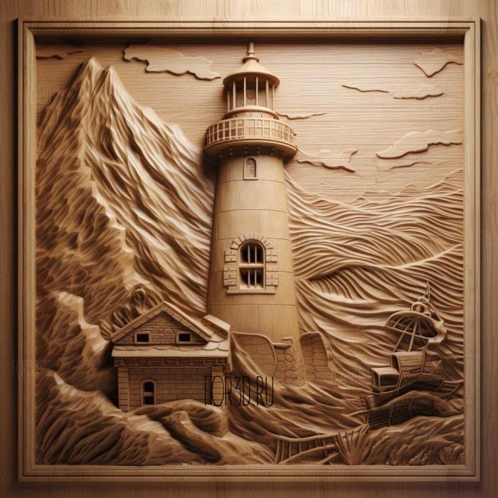 st Mystery at the Lighthouse Masakis Lighthouse 1 stl model for CNC
