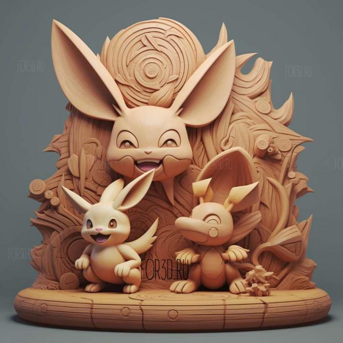 st Dues and Donts Rocket dan and Delibirdfrom Pokemon 3 3d stl модель для ЧПУ