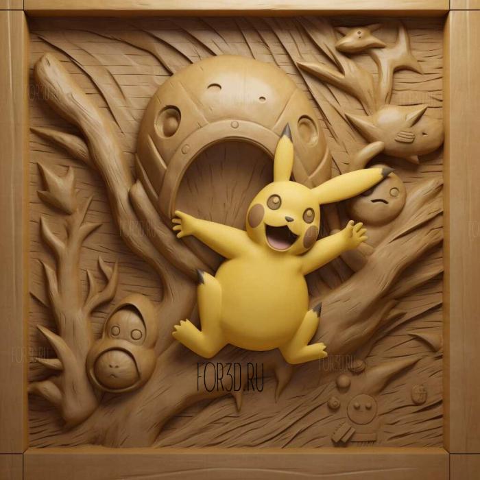 st A Scare to Remember Pikachu Joining Rocket dan 1 stl model for CNC