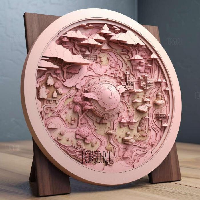 st In The Pink The Island of Pink Pokmon 4 stl model for CNC